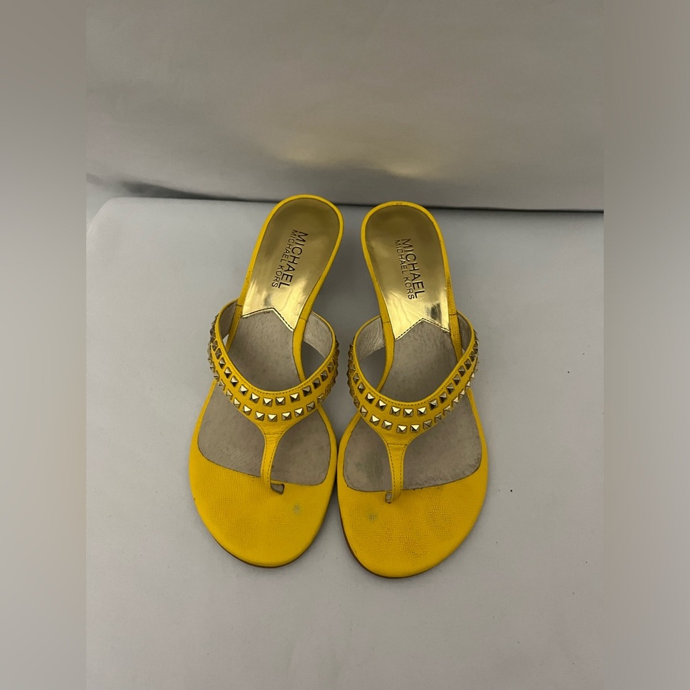 Michael Kors Alexi Thong Women's Leather Sandals Size 7M